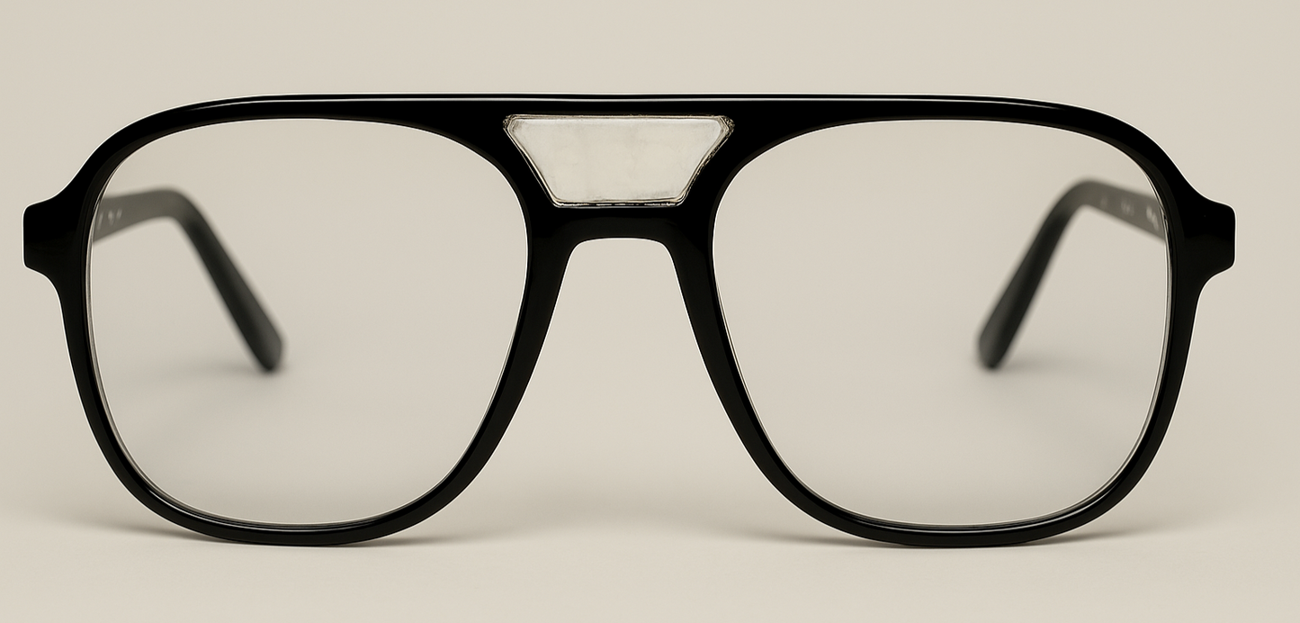 The "Karma" frames are nested with unique natural crystals. Black frames with Blue light and UV blocker. Size: 54-16-145