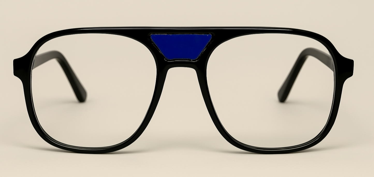 The "Karma" frames are nested with unique natural crystals. Black frames with Blue light and UV blocker. Size: 54-16-145