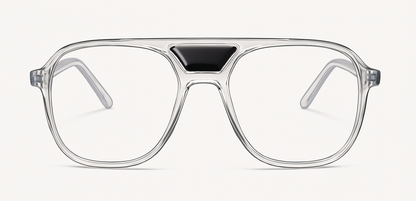 The "Karma" frames are nested with unique natural crystals. Clear frames with Blue light and UV blocker. Size: 54-16-145